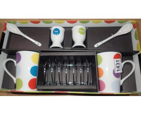 Ceramic breakfast for two set, new and boxed. Not available for in-house P&amp;P 