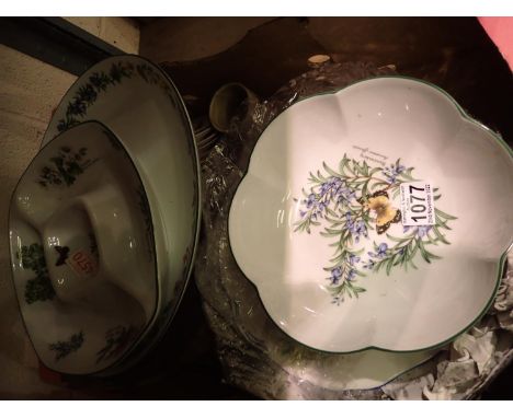Quantity of mixed ceramics including Royal Worcester Herbs. Not available for in-house P&amp;P 