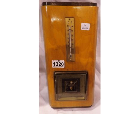 Art Deco wall hanging barometer thermometer. Not available for in-house P&amp;P 