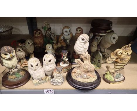 Twenty Leonardo ceramic owls. Not available for in-house P&amp;P 