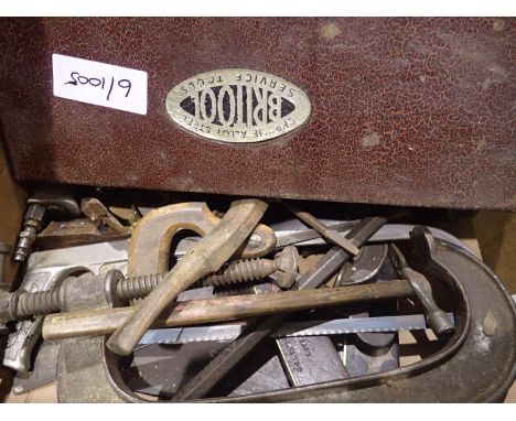 Quantity of mixed hand tools including Record C Clamp. Not available for in-house P&amp;P 