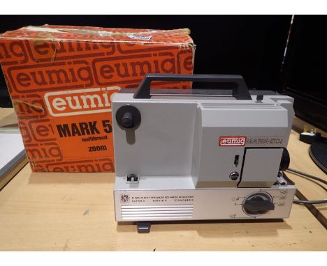 Boxed Eumig projector Mark 501 for Super 8, single 8 and standard 8 film. Not available for in-house P&amp;P 