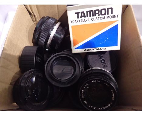 Mixed camera lenses. P&amp;P Group 2 (£18+VAT for the first lot and £3+VAT for subsequent lots) 