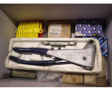 Mixed tools including riveting pliers. Not available for in-house P&amp;P 