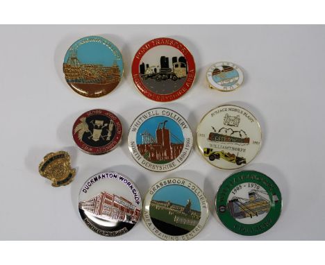 Ten assorted colliery miners enamel badges 