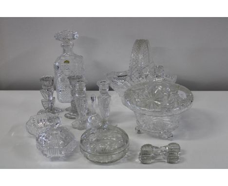 A job lot of vintage glass ware etc 
