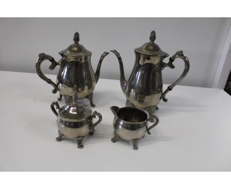 A silver plated tea service 
