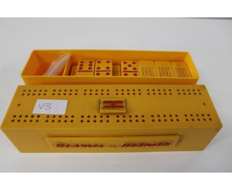 A set of vintage advertising dominoes 