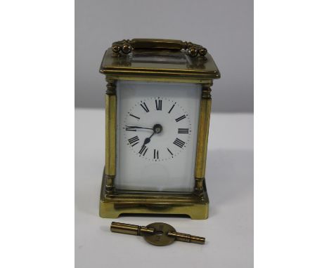A good quality French movement brass carriage clock (needs attention) 