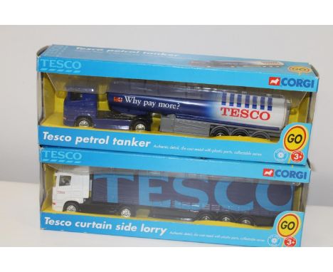 Two boxed Corgi petrol tankers 