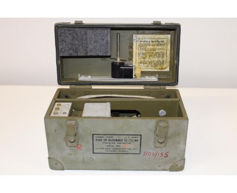 A vintage US Army boxed pick up assembly kit. 