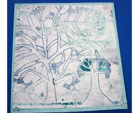Jamie McKendrick,
'Magical Forest'
Screen print, signed 
32cm x 28cm
Unframed 