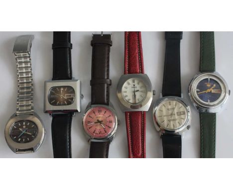 A collection of gents circa 1970s mechanical wrist watches all being steel cased to include examples by Nino, Drimex, Carrona