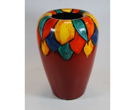 A large contemporary Poole pottery vase, height 34cm