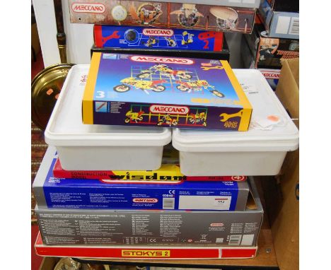 Assorted Meccano Collector's sets to include No. 4015, MM194, Radio Controlled car, and some plastic constructors tools etc