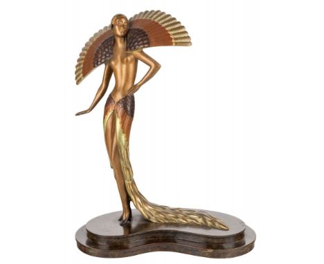 ERTE [ROMAIN DE TIRTOFF] (RUSSIAN-FRENCH 1892-1990) Ibis, 1980 polychrome bronze height including base: 39 cm (15 3/8 in.)  s