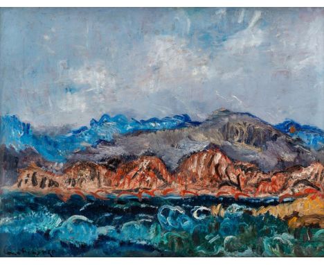 A DOUBLE-SIDED LANDSCAPE AND PORTRAIT BY ALEXIS GRITCHENKO (UKRAINIAN 1883-1977) oil on panel 40.7 x 51 cm (16 x 20 1/8 in.) 