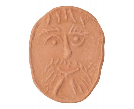 PABLO PICASSO (SPANISH 1881-1973) Visage (A.R. 243),  terracotta 6.5 x 5 cm (2 1/2 x 2 in.) stamped Madoura / Empreinte / ori