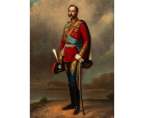 ATTRIBUTED TO VLADIMIR VASILYEVICH PEROV (RUSSIAN 1868-1898) Portrait of Emperor Alexander II of Russia,  oil on canvas 80.7 