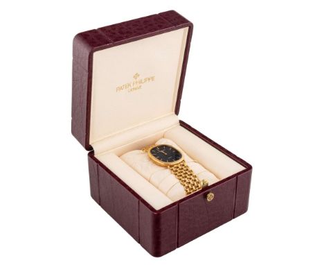 A PATEK PHILIPPE 18K GOLDEN ELLIPSE WOMEN'S WRISTWATCH WITH BRACELET, RETAILED BY GUBELIN, REF. 4464/4 CIRCA 1980-1989 a Pate