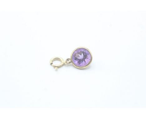 9ct gold amethyst charm (0.5g) 
