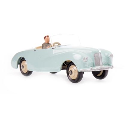 DINKY SUNBEAM ALPINE, in light blue, with figure in driver's seat, lacking box