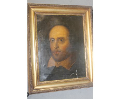 A PRINT SHOWING A PORTRAIT OF WILLIAM SHAKESPEARE