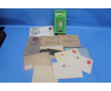 A BOXED SUBBUTEO EUROPEAN COMPETITION CUP TOGETHER WITH A QUANTITY OF ASSORTED EPHEMERA ETC.