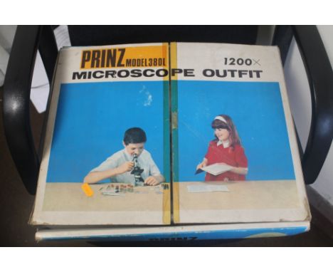 A PRINZ MODEL 380L MICROSCOPE KIT, NOT COMPLETE