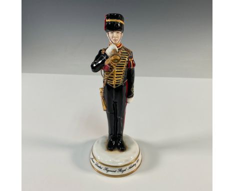 A Michael Sutty porcelain military figurine representing the Trumpeter of the Junior Leaders' Regiment Royal Artillery in 198