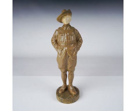 A finely crafted Royal Doulton figurine titled Australian Digger HN322, designed by renowned sculptor E.W. Light. This rare p