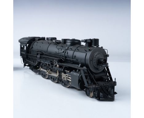 This highly detailed brass model of the Santa Fe 3437 steam locomotive and tender is a masterpiece by KTM (Katsumi), a renown