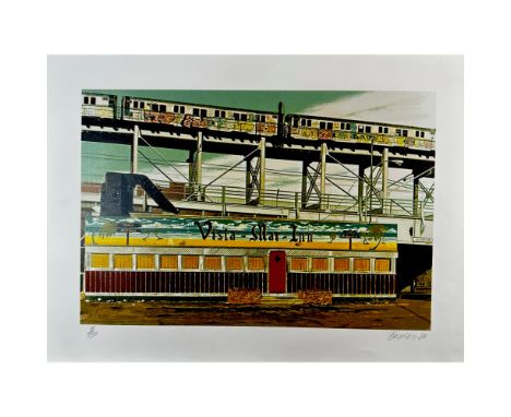 Screenprint titled Vista-MAr-Inn Year 1980 Signed lower right numbered 98/250. Sight size 30" x 22"Condition: Age related wea