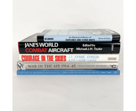 This lot features a collection of five books dedicated to aviation and military history, covering aircraft development, air c