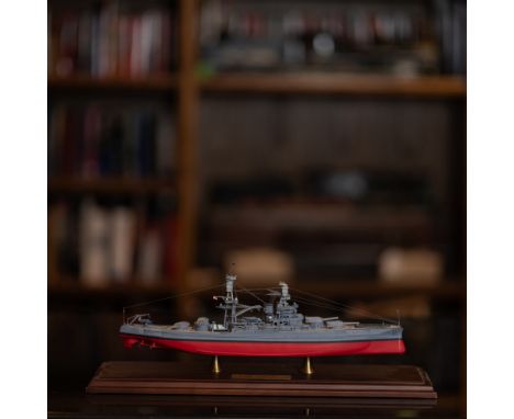 This is a finely detailed scale model of the USS Arizona (BB-39), the iconic Pennsylvania-class battleship tragically lost du