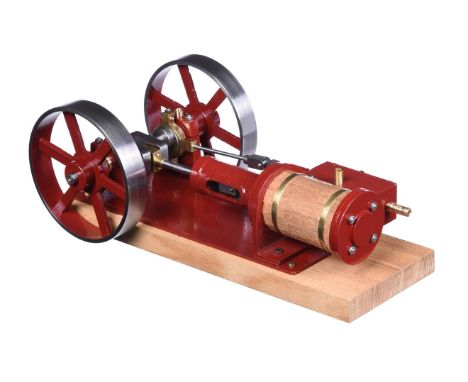 A well-engineered freelance model of a horizontal steam mill engine, built by Mr D. Russell of Fraserburgh, the single cylind