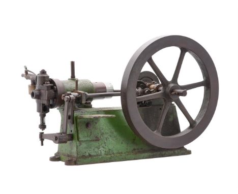 A rare early 1900's 'unusual top-rod' Internal combustion petrol engine of approximate one horse power, having inlet control 