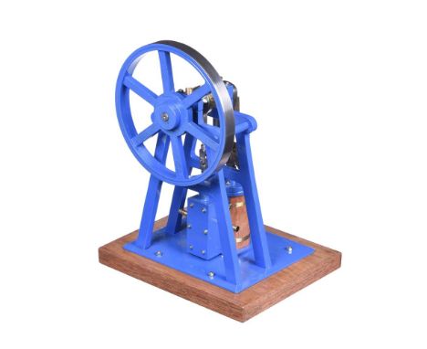 A well-engineered model of an over-type vertical steam engine, built by Mr D Russell of Fraserburgh to his own design. The ov