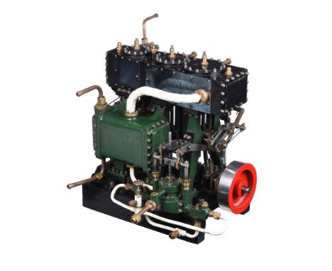 A well-engineered model of a triple expansion marine live steam engine, built to the O.B.Bolton design from Reeves of Birming