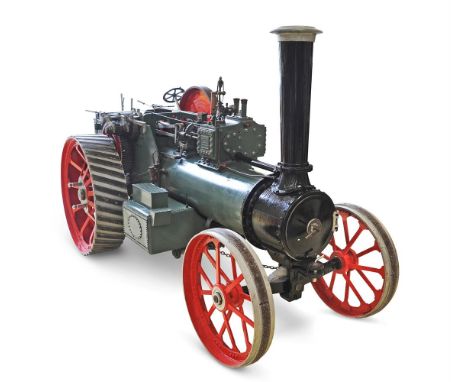 A fine and almost completed 6 inch scale model of a Burrell Compound road locomotive, having steel boiler with fittings inclu