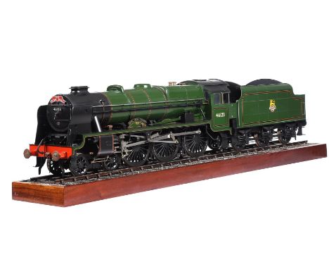 A fine exhibition quality model of a 5 inch gauge British Railways Royal Scott 4-6-0 locomotive and tender No 46123 'Royal Ir