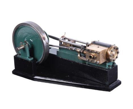A well-engineered model of a horizontal live steam mill engine, having single cylinder 1 1/2 inch stroke by 1 inch bore with 