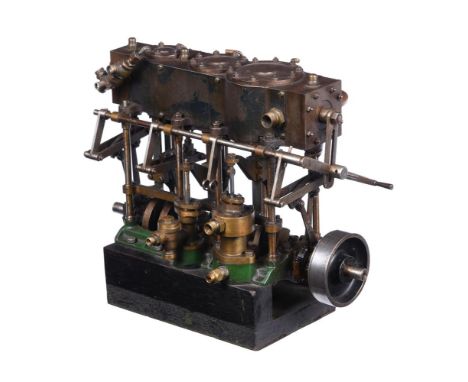 A well-engineered model of a Stuart Turner live steam triple marine engine, the cylinders 3/4", 1 1/4" and 1 3/4 inch bores b