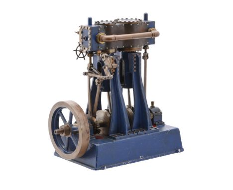A well-engineered model of a H Clarkson & Son of York vertical compound steam marine engine, These engines rarely come on the