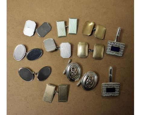 Gentleman's Accessories - assorted cufflinks, some silver