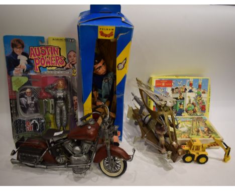 Toys & Games - Pelham Thunderbirds puppet, Scott Tracy, boxed;  another SL range Perky;  McFarlane Toys, Austin Powers, Moon 