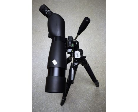 An Opticron ES 80 GA ED fieldscope mounted on SLIK Pro 700 DX tripod