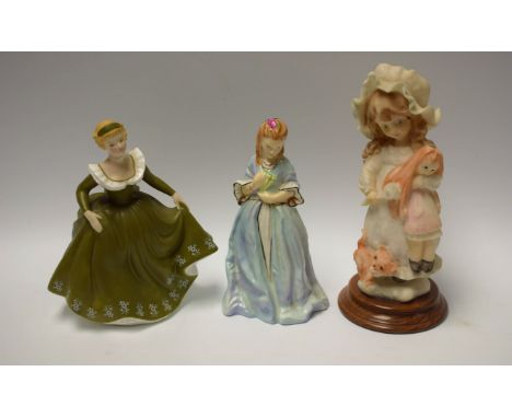 Ceramic Figures - Royal Doulton 'Geraldine' HN 2348; Royal Worcester 'Sweet Anne' 3630 modelled F G Doughty, another, contine