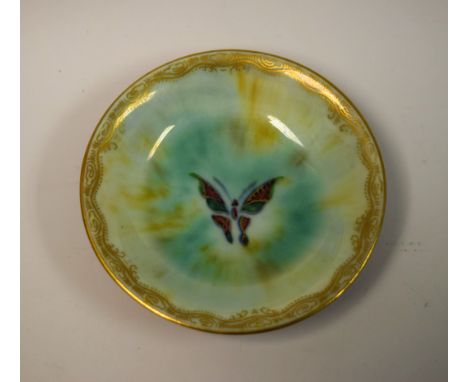 A Wedgwood lustre butterfly trinket dish, c.1920, 9cm diameter