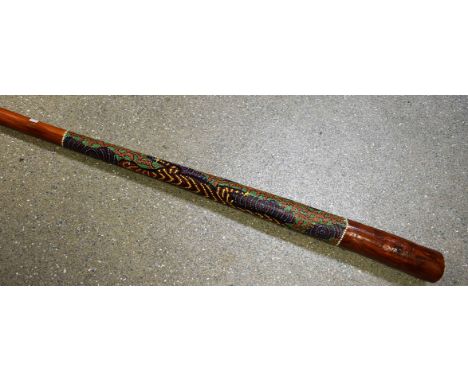 A painted Didgeridoo, 132cm long